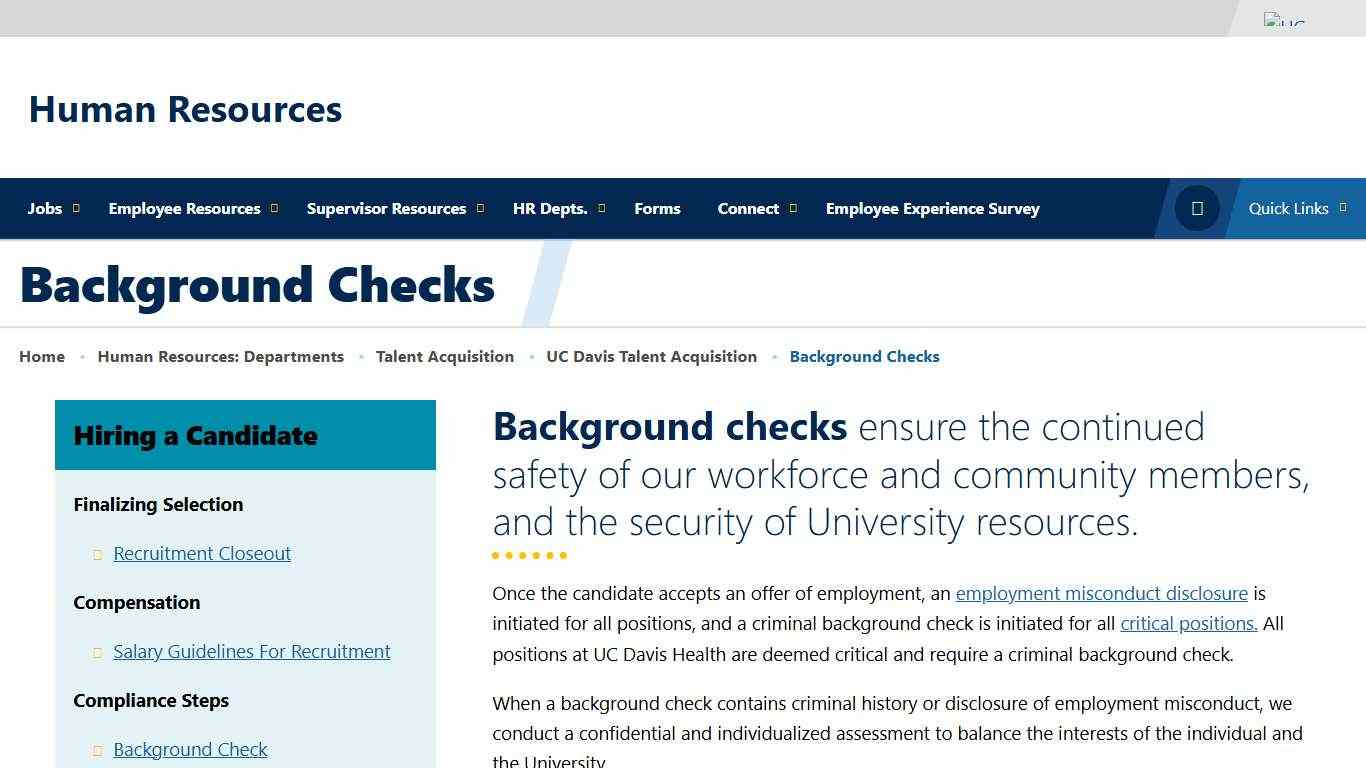 Human Resources - Background Checks